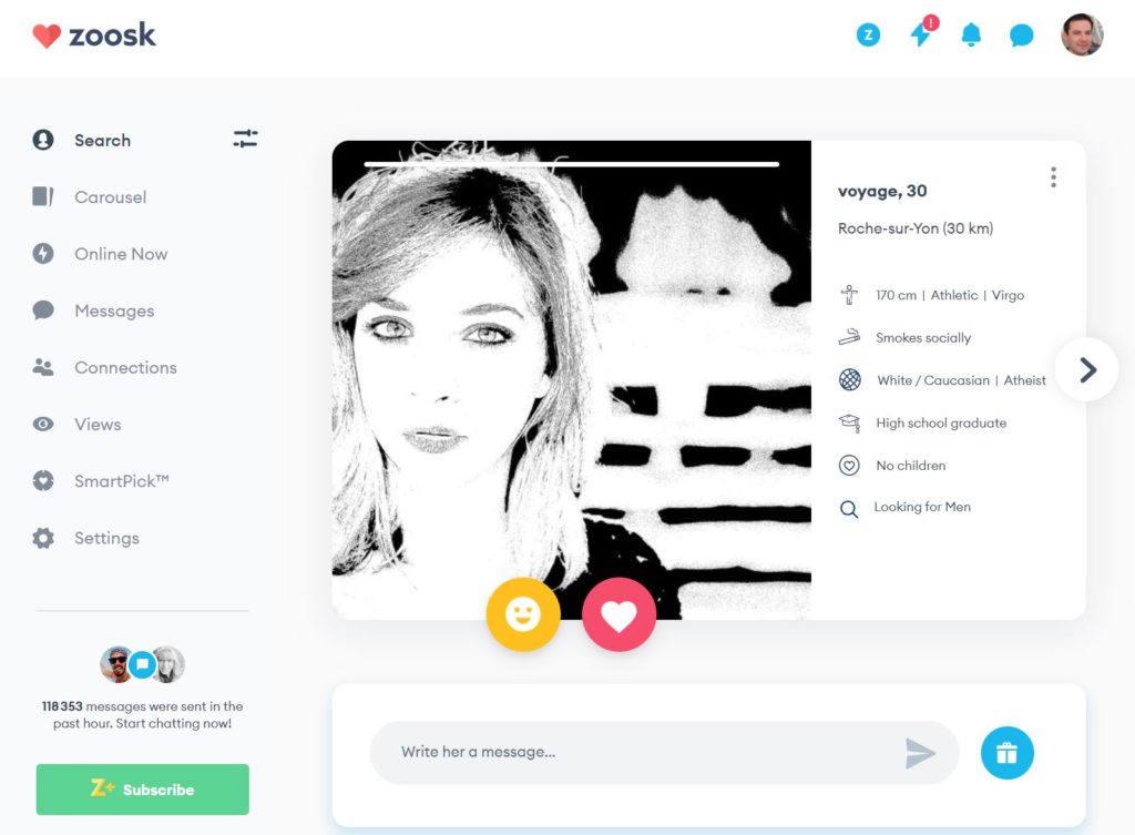 What if there is no dot on zoosk?