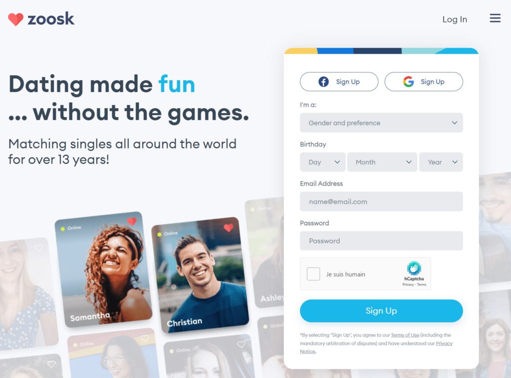 zoosk homepage